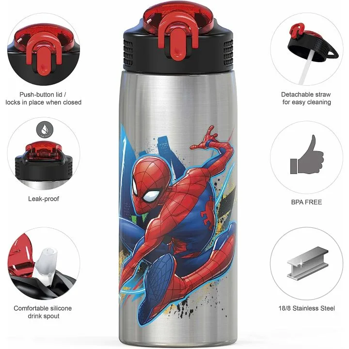 Spider-Man Stainless Steel Water Bottle, 27oz