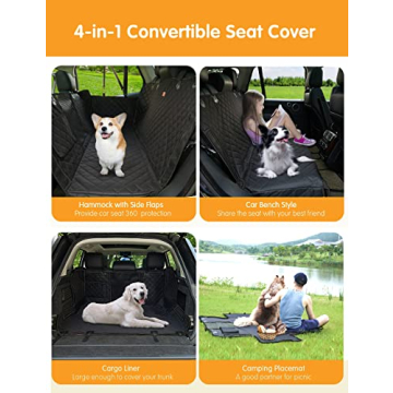 NZONPET Waterproof Dog Car Seat Cover for All Vehicles