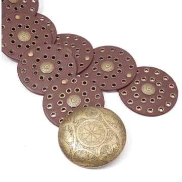 Stylish Buywis Wide Disc Boho Belt for Women 115CM