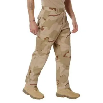 Rothco Camo Tactical BDU Pants - Timeless Style for Ultimate Performance, Tri-Color Desert Camo, S