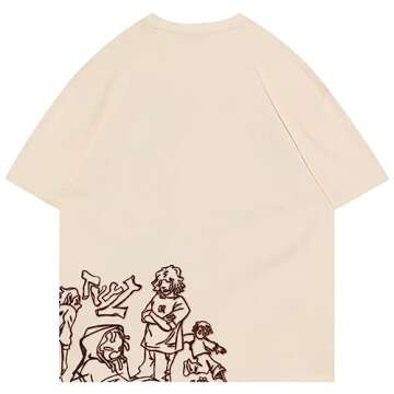 Y2K 90s Vintage Graphic Oversize Shirts Summer Unisex Hipster Printed Casual Tee Streetwear Harajuku...