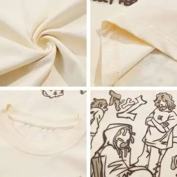 Y2K 90s Vintage Graphic Oversize Shirts Summer Unisex Hipster Printed Casual Tee Streetwear Harajuku Top Tshirt