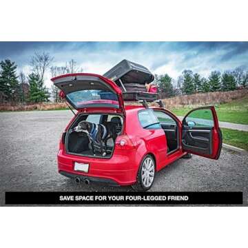 JEGS Rooftop Cargo Carrier for Car Storage - Large Roof Rack Cargo Carrier - Heavy Duty Weatherproof...