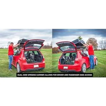 JEGS Rooftop Cargo Carrier for Car Storage - Large Roof Rack Cargo Carrier - Heavy Duty Weatherproof Storage - Made in USA - 18 Cubic Ft - 110 Lb Capacity - Aero Hard Shell Cargo Carrier