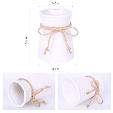 YILIYAJIA Table Centerpieces Dinning Fake Flowers in Vase Ceramics,Artificial Flowers,Halloween Faux Silk Rose Arrangements Bouquets Kitchen Room