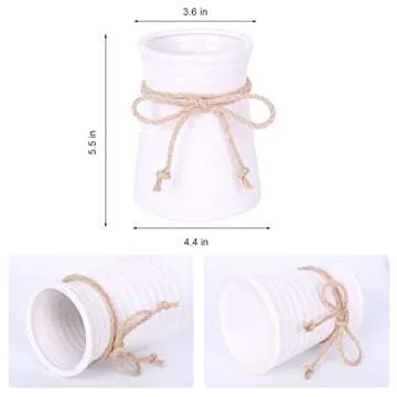 YILIYAJIA Table Centerpieces Dinning Fake Flowers in Vase Ceramics,Artificial Flowers,Halloween Faux Silk Rose Arrangements Bouquets Kitchen Room