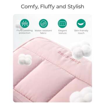 BAGSMART Electronics Organizer Travel Case, Cord Storage for Chargers Cables Phones, Compact Tech Accessories Pouch, Beige