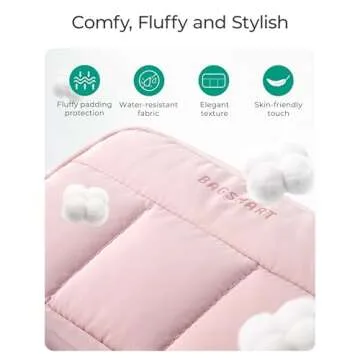 BAGSMART Electronics Organizer Travel Case, Cord Storage for Chargers Cables Phones, Compact Tech Accessories Pouch, Beige