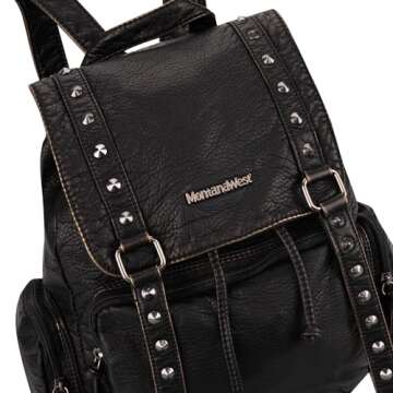 Montana West Backpack Purse for Women Trendy Satchel Backpack Washed Leather Drawstring Daypack for Casual Travel