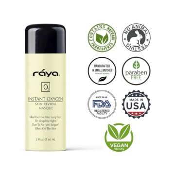 Raya Instant Oxygen Skin Revival Masque (115) | Anti-Fatigue Facial Treatment Mask for All Skin | Creates a Glowing Complexion