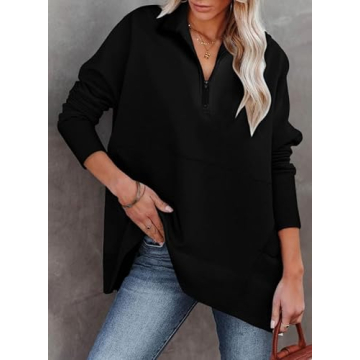 Dokotoo Women's Half Zip Pullover Sweatshirt - Trendy & Cozy