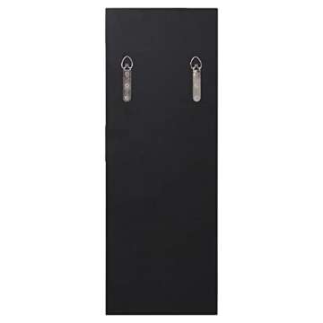 Howard Elliott Emerson Modern Decorative Hanging Wall Mirror with Shelf and Glass Candleholder, Beautiful Elegant Home Décor Mirrors, 24 x 9 Inches