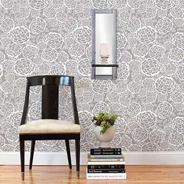 Howard Elliott Emerson Modern Decorative Hanging Wall Mirror with Shelf and Glass Candleholder, Beautiful Elegant Home Décor Mirrors, 24 x 9 Inches