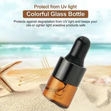 Mini Amber Glass Dropper Bottles for Essential Oils