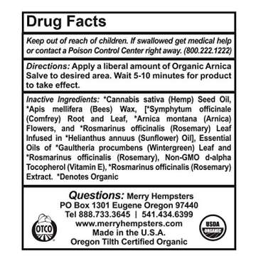 Merry Hempsters Organic Arnica Salve Single (2-Pack)