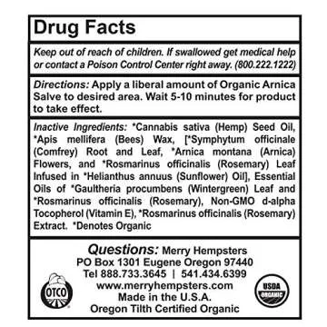 Merry Hempsters Organic Arnica Salve Single (2-Pack)