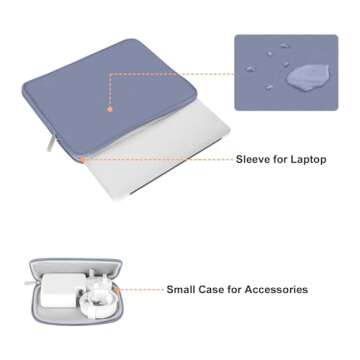 MOSISO Laptop Case 13.3 inch, 13-13.3 inch Laptop Sleeve Bag Compatible with MacBook Air/Pro 13 / Pr...