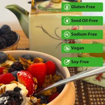 MyCerealMix Sugar Free Granola - Vanilla Almond | No Sugar Cereal with 5 Premium Seeds & Nuts | Vegan, Soy Free, Made with Organic Coconut Oil, No Sugar Alcohols, No Hidden Sugars | 24oz