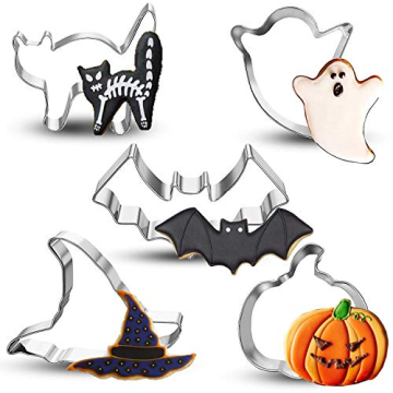 Bonropin 5PCS Halloween Cookie Cutters Set for Fun Baking