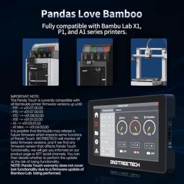 BIGTREETECH Panda Touch, Compatible with Bambu-lab P1S/P1P/X1C/A1/A1 Mini 3D Printers, Touch Screen ...