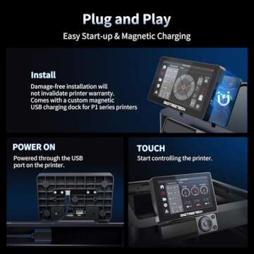 BIGTREETECH Panda Touch, Compatible with Bambu-lab P1S/P1P/X1C/A1/A1 Mini 3D Printers, Touch Screen Upgrade Kit, Support AMS and Multi-Printers Management, Please Check Firmware Compatibility First