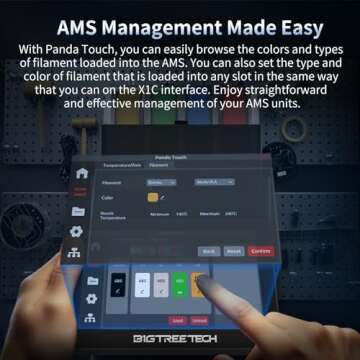 BIGTREETECH Panda Touch, Compatible with Bambu-lab P1S/P1P/X1C/A1/A1 Mini 3D Printers, Touch Screen Upgrade Kit, Support AMS and Multi-Printers Management, Please Check Firmware Compatibility First