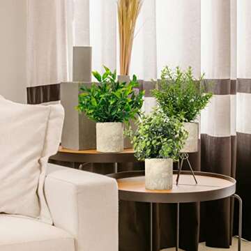 Artificial Plants 3 Pack Mini Hanging Greenery Decor