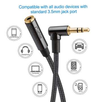 Premium CableCreation 3.5mm Aux Extension Cables for Home Audio
