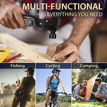 Men Women Gifts Multitool Hatchet Camping Essentials Survival Multi Tool 14-in-1 Fathers Day Brithday Gift for Dad Him Son Her Hiking Backpacking Gear Axe Hammer Saw