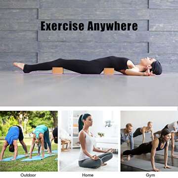 Pagoda Yoga Block Set of 2 Soft Non-Slip Cork