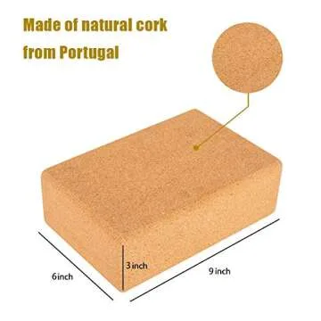 Pagoda Yoga Block Set of 2 Soft Non-Slip Cork