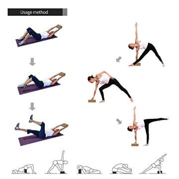 Pagoda Yoga Block Set of 2 Soft Non-Slip Cork