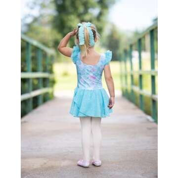 Stylish Arshiner Girls Ruffle Sleeve Ballet Dress