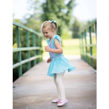 Stylish Arshiner Girls Ruffle Sleeve Ballet Dress
