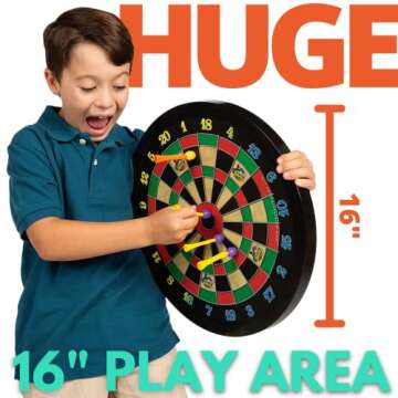 Doinkit Dart Magnetic Dartboards - Large Premium Design for Safe Family Fun!