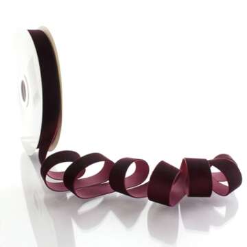 Luxurious 1" Burgundy Velvet Ribbon - 25 Yards for Crafts