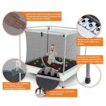 EL&IT·Wings Kids Trampoline Indoor/Outdoor 6.5FT