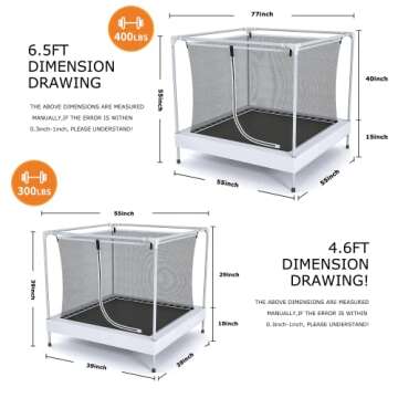 EL&IT·Wings Kids Trampoline Indoor/Outdoor 6.5FT