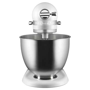 KitchenAid KSM3311XFW Stand Mixer, 3.5 quart, Matte White