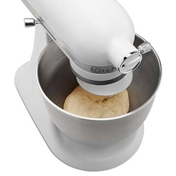 KitchenAid KSM3311XFW Stand Mixer, 3.5 quart, Matte White