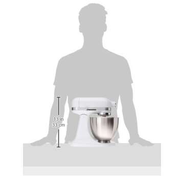 KitchenAid KSM3311XFW Stand Mixer, 3.5 quart, Matte White