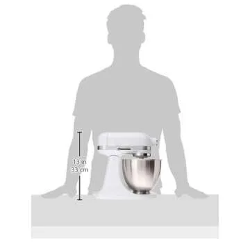 KitchenAid KSM3311XFW Stand Mixer, 3.5 quart, Matte White