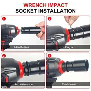 OUHOUG Cordless Impact Wrench, 1/2 Chuck Impact Driver/Drill/Screws with 3200RPM Variable Speed, Torque 300 ft-lbs,21V Lithium-Ion 4.0AH Battery Pack and Replacement battery