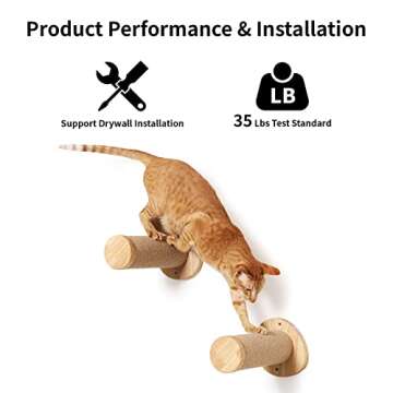 FUKUMARU Cat Wall Furniture, 11.8 Inch Cat Wall Steps for Drywall, Cat Stairs for Wall Mounted with Jute Scratching Cat Shelf for Most Kitten, Medium and Large Cats, 2 of Pack