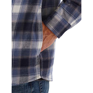 Wrangler Authentics Quilted Flannel Shirt Jacket