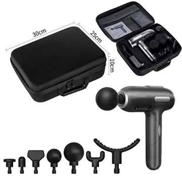 Sylphim Massage Gun Muscle Neck Back Shoulder Massager- Handheld Deep Tissue Percussion Massager, Rechargeable Powerful Massager with 7 Massage Head Attachments & Portable Bag(Black)