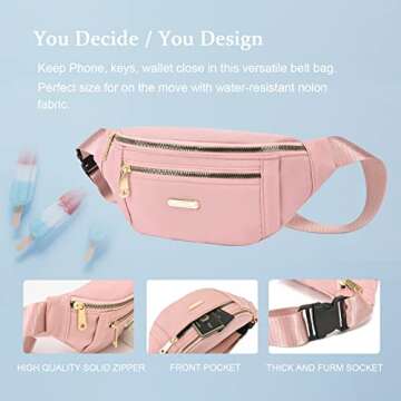 Fashionable Baby Pink Fanny Pack for Men and Women