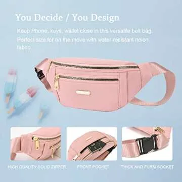 Fashionable Baby Pink Fanny Pack for Men and Women