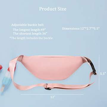 Fashionable Baby Pink Fanny Pack for Men and Women