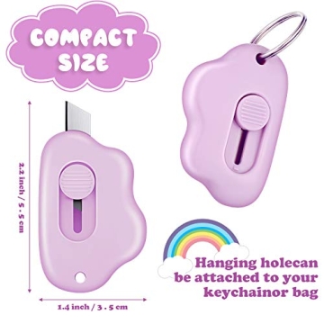 Cute 8-Piece Mini Utility Knife Set for Home and Office